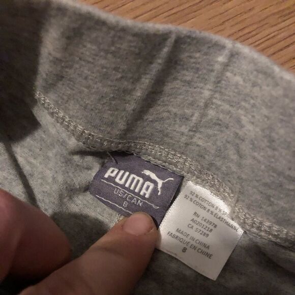 🃏 Puma | Grey Leggings Light Blue Logo - Picture 3 of 3